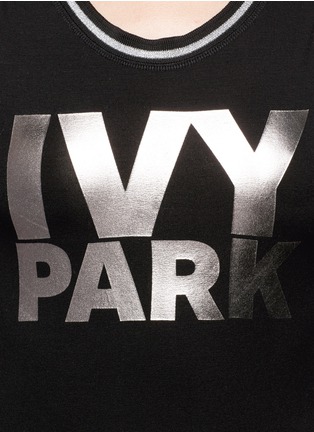 Detail View - Click To Enlarge - IVY PARK - Metallic logo print bodysuit
