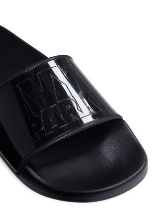 Detail View - Click To Enlarge - TOPSHOP - Logo rubber slide sandals