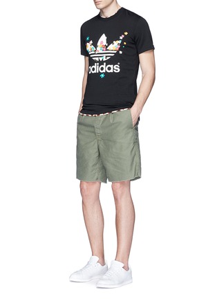 Figure View - Click To Enlarge - ADIDAS BY PHARRELL WILLIAMS - Floral trefoil logo print T-shirt