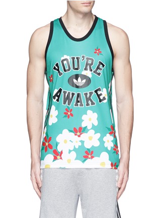 Main View - Click To Enlarge - ADIDAS BY PHARRELL WILLIAMS - 'YOU'RE AWAKE' daisy print tank top