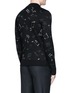 Back View - Click To Enlarge - SAINT LAURENT - Slim fit music note embroidered jacquard sweater