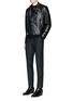 Figure View - Click To Enlarge - SAINT LAURENT - Slim fit music note embroidered jacquard sweater