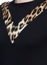 Detail View - Click To Enlarge - SAINT LAURENT - Leopard print insert sweatshirt