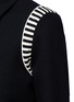 Detail View - Click To Enlarge - SAINT LAURENT - Stripe rib trim wool bomber jacket