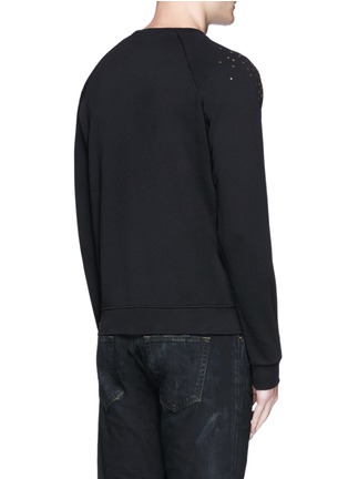 Back View - Click To Enlarge - SAINT LAURENT - Glitter dot print cotton sweatshirt