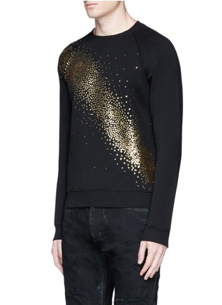 Front View - Click To Enlarge - SAINT LAURENT - Glitter dot print cotton sweatshirt