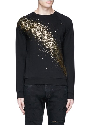 Main View - Click To Enlarge - SAINT LAURENT - Glitter dot print cotton sweatshirt