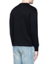 Back View - Click To Enlarge - SAINT LAURENT - Lion patch cotton-wool sweater