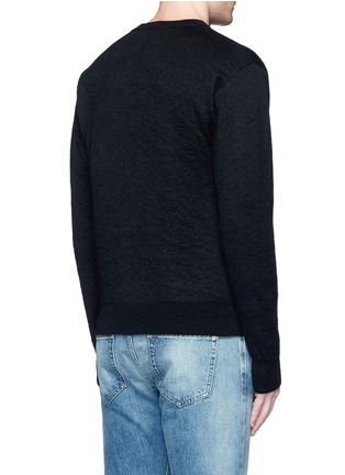 Back View - Click To Enlarge - SAINT LAURENT - Tiger head jacquard Mohair sweater