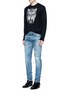 Figure View - Click To Enlarge - SAINT LAURENT - Tiger head jacquard Mohair sweater