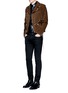 Figure View - Click To Enlarge - SAINT LAURENT - Fringed suede motorcycle jacket