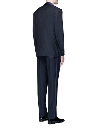 Back View - Click To Enlarge - CANALI - 'Venezia' contrast trim wool tuxedo suit