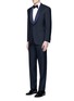 Figure View - Click To Enlarge - CANALI - 'Venezia' contrast trim wool tuxedo suit