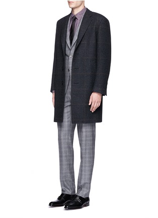 Figure View - Click To Enlarge - CANALI - Glen plaid wool coat