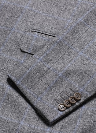  - CANALI - 'Capri' windowpane check wool-cashmere blazer