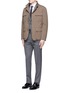 Figure View - Click To Enlarge - CANALI - 'Travel' chevron stripe wool suit