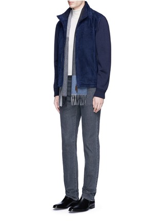 Figure View - Click To Enlarge - CANALI - STRAIGHT LEG COTTON JEANS
