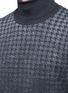 Detail View - Click To Enlarge - CANALI - Houndstooth Merino wool turtleneck sweater