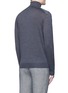 Back View - Click To Enlarge - CANALI - Houndstooth Merino wool turtleneck sweater