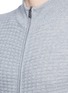 Detail View - Click To Enlarge - CANALI - Embossed zip front wool sweater