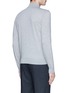 Back View - Click To Enlarge - CANALI - Embossed zip front wool sweater