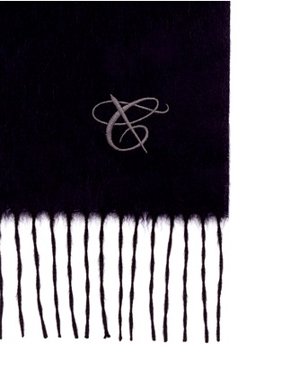 Detail View - Click To Enlarge - CANALI - Double face cashmere-silk scarf