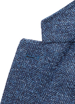 Detail View - Click To Enlarge - CANALI - 'Kei' wool-silk-linen herringbone blazer