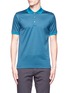 Main View - Click To Enlarge - CANALI - Square motif silk-cotton polo shirt