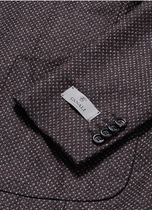 Detail View - Click To Enlarge - CANALI - 'Kei' wool-cashmere tweed soft blazer