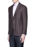Front View - Click To Enlarge - CANALI - 'Kei' wool-cashmere tweed soft blazer