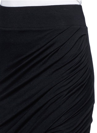 Detail View - Click To Enlarge - HELMUT LANG - Asymmetric twist modal-wool skirt