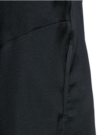 Detail View - Click To Enlarge - HELMUT LANG - Drape neck cloché silk dress