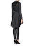 Back View - Click To Enlarge - ALICE & OLIVIA - Leather storm flap pleat back trench coat