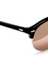 Detail View - Click To Enlarge - RAY-BAN - 'Clubround' acetate browline metal mirror sunglasses