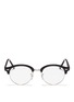 Main View - Click To Enlarge - RAY-BAN - 'Clubround Optics' acetate browline round optical glasses