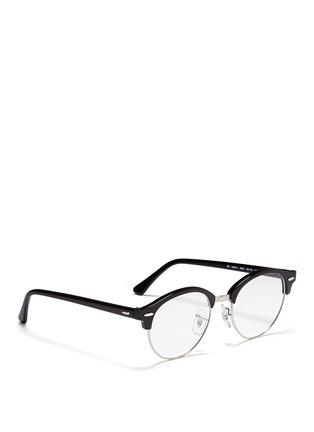 Figure View - Click To Enlarge - RAY-BAN - 'Clubround Optics' acetate browline round optical glasses
