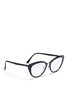 Figure View - Click To Enlarge - RAY-BAN - 'RB7088 'Light Ray' titanium acetate cat eye optical glasses