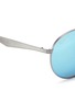 Detail View - Click To Enlarge - RAY-BAN - 'RB3537' coined metal round mirror sunglasses