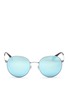 Main View - Click To Enlarge - RAY-BAN - 'RB3537' coined metal round mirror sunglasses
