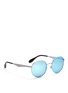 Figure View - Click To Enlarge - RAY-BAN - 'RB3537' coined metal round mirror sunglasses