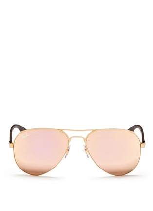 Main View - Click To Enlarge - RAY-BAN - 'RB3523' metal aviator mirror sunglasses