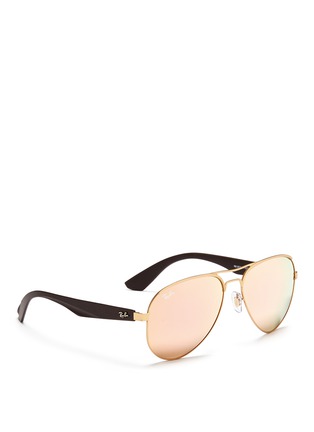 Figure View - Click To Enlarge - RAY-BAN - 'RB3523' metal aviator mirror sunglasses