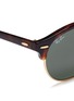 Detail View - Click To Enlarge - RAY-BAN - 'Clubround' tortoiseshell acetate browline metal sunglasses