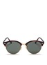 Main View - Click To Enlarge - RAY-BAN - 'Clubround' tortoiseshell acetate browline metal sunglasses