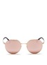 Main View - Click To Enlarge - RAY-BAN - 'RB3537' coined metal round mirror sunglasses
