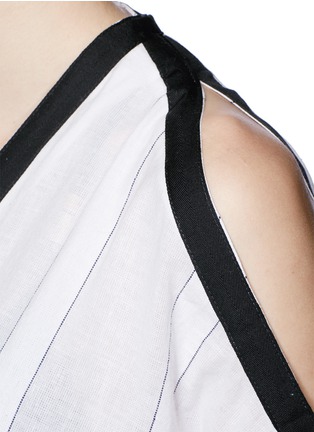 Detail View - Click To Enlarge - KOZA - 'Tauba' shoulder cutout tassel cover-up dress