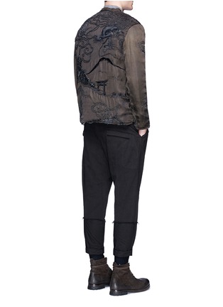 Figure View - Click To Enlarge - BY WALID - 'Dragon' one of a kind embroidered satin blouson jacket