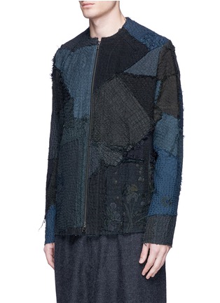 Front View - Click To Enlarge - BY WALID - 'Liam' one of a kind patchwork blouson jacket