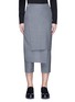 Main View - Click To Enlarge - BY WALID - 'Rana' wrap front cropped wool pants