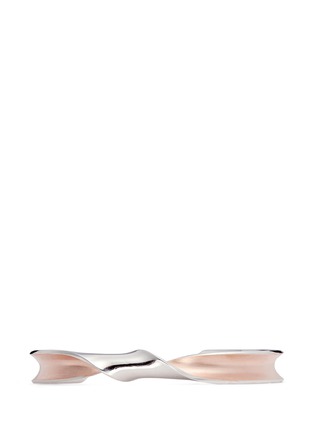 Main View - Click To Enlarge - BELINDA CHANG - 'Flow' small 18k white and rose gold plated twist cuff